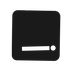 Black icon with concentric circles and a downward triangle representing data sharing or broadcasting.